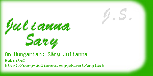 julianna sary business card